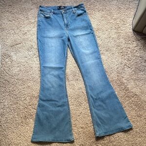 Hollister Women's Light Blue Flare Jeans